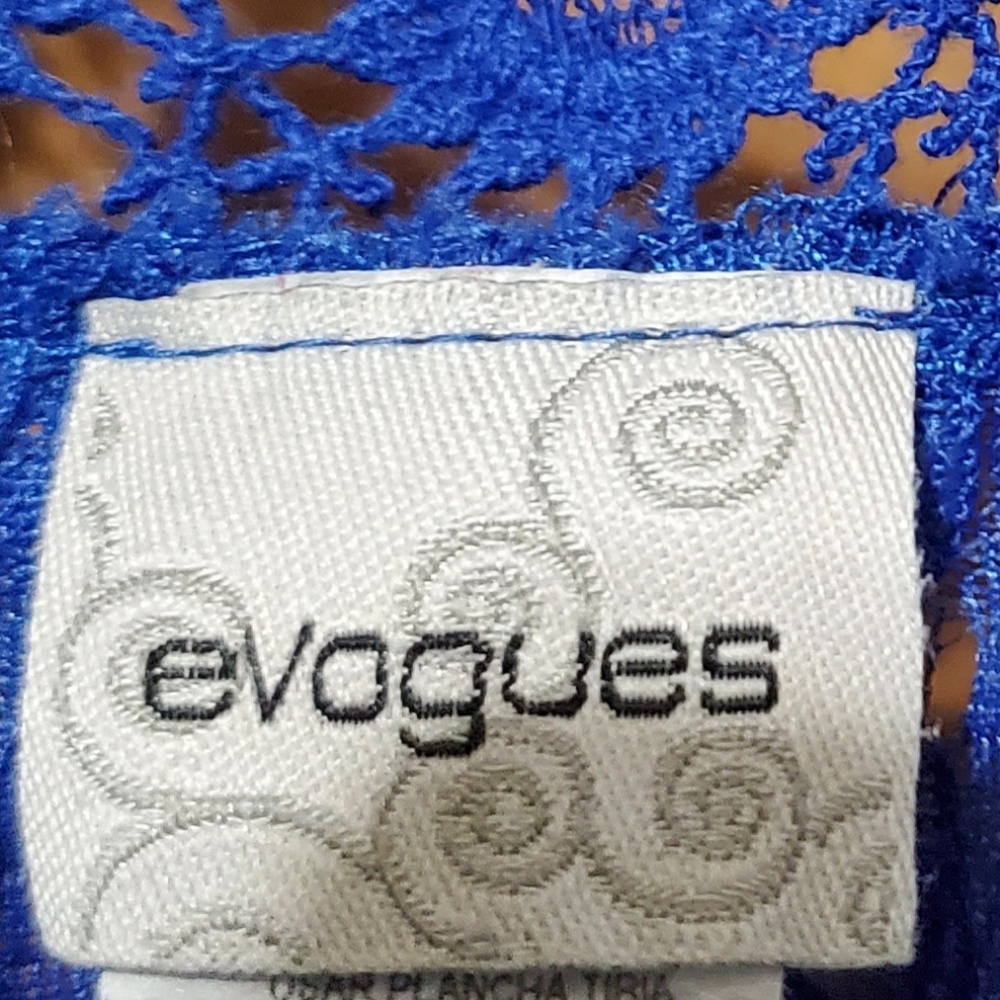 Evogues Blue Lace Top or Swim Cover-up Size 3X - Picture 6 of 7